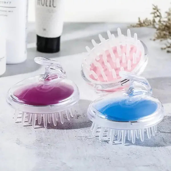 Head Scalp Massage Shampoo Brush | Silicone Bath Brush (random color)