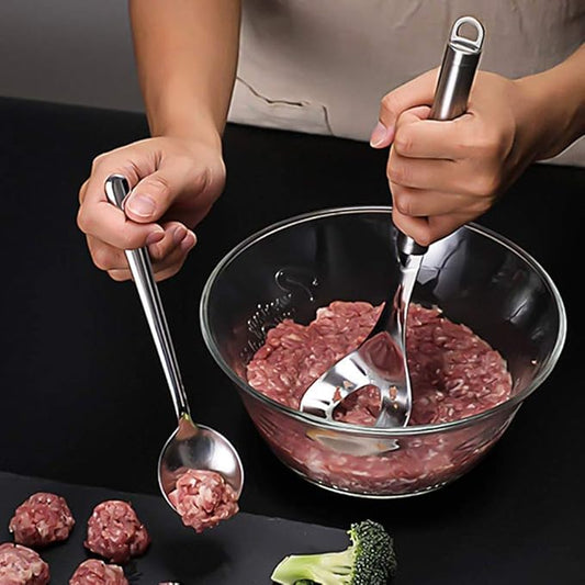 Stainless steel Tong meatball maker, non-stick meatball scoop spoon