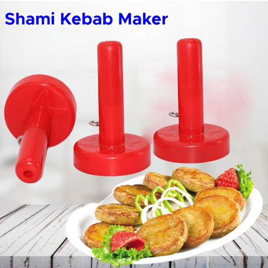 Kabab Maker Set of 3 Pcs (Heart, Star and Round) (random color