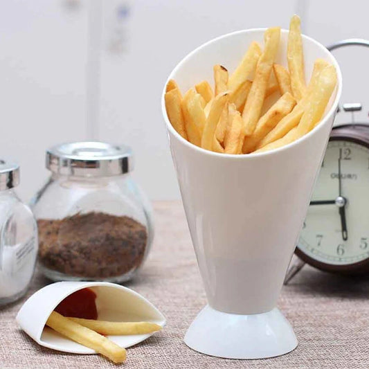 French Fries Cup potato Fries Holder with ketchup Holder for Sauce(random color )