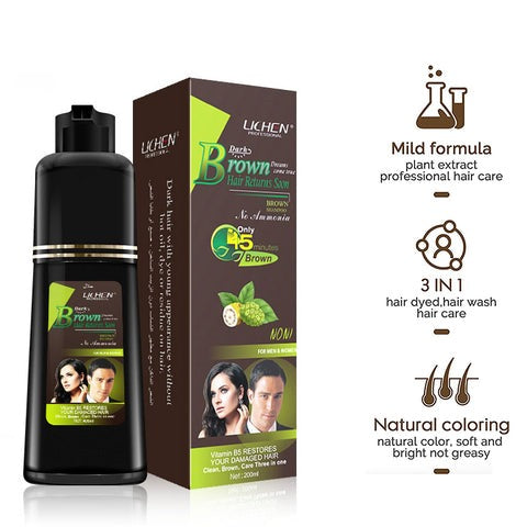 200 Lichen Hair Color Shampoo Black/dark brown