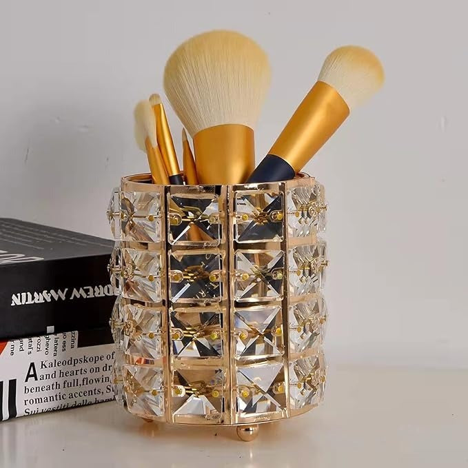 (NW000129) Crystal makeup brush holder or pen holder