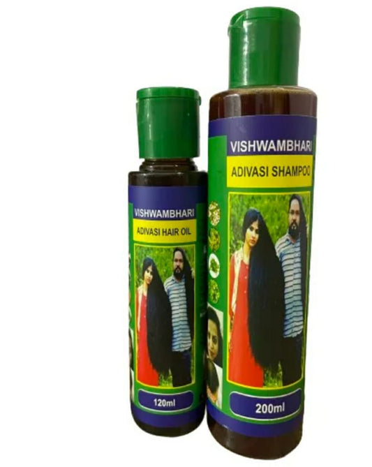 Pack of 2 Adivasi Hair Oil 120 ml + Adivasi Hair shampoo 200ml (Without box)