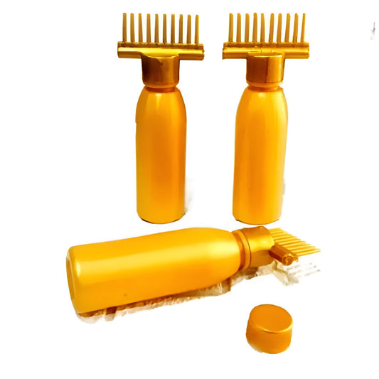 (Pack of 20) Hair dye bottle | Hair Oil Applicator Bottle, Root oiling Comb bottle for Hair Coloring, Shampoo, Oiling, Dye, and Scalp Treatment for home &amp; commercial ( Empty Bottle)