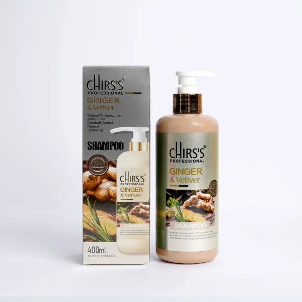 CHIRS'S UK  GINGER AND VETIVER SHAMPOO  2IN1 TURKISH FORMULA (400ML)