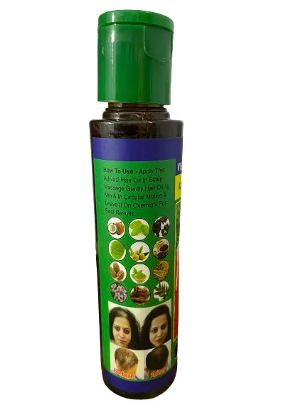 Pack of 2 Adivasi Hair Oil 120 ml + Adivasi Hair shampoo 200ml (Without box)