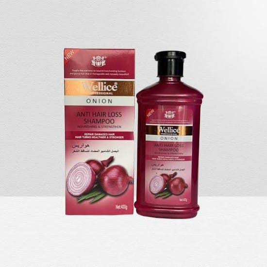 "Wellice Onion Anti Hair Loss Shampoo - Strengthening &amp; Nourishing Formula for Thicker, Fuller Hair