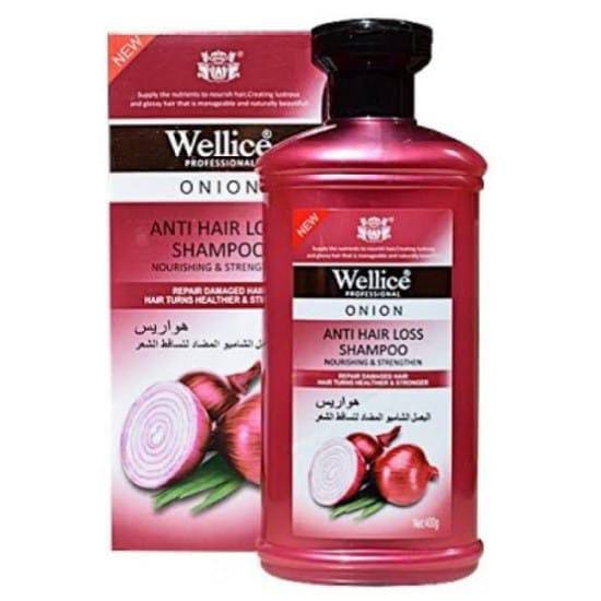 "Wellice Onion Anti Hair Loss Shampoo - Strengthening &amp; Nourishing Formula for Thicker, Fuller Hair